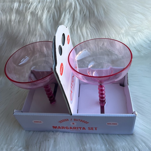 🆕 Party Essentials Margarita Glasses Set of 2 Pink BPA Free 12.5 oz Acrylic - Picture 5 of 7